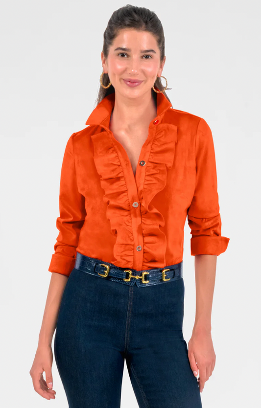 GRETCHEN SCOTT RUMBLE BLOUSE SUEDE OR