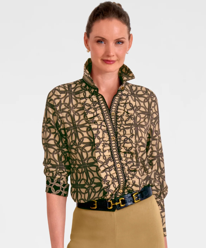 GRETCHEN SCOTT RUMBLE BLOUSE RING TOSS