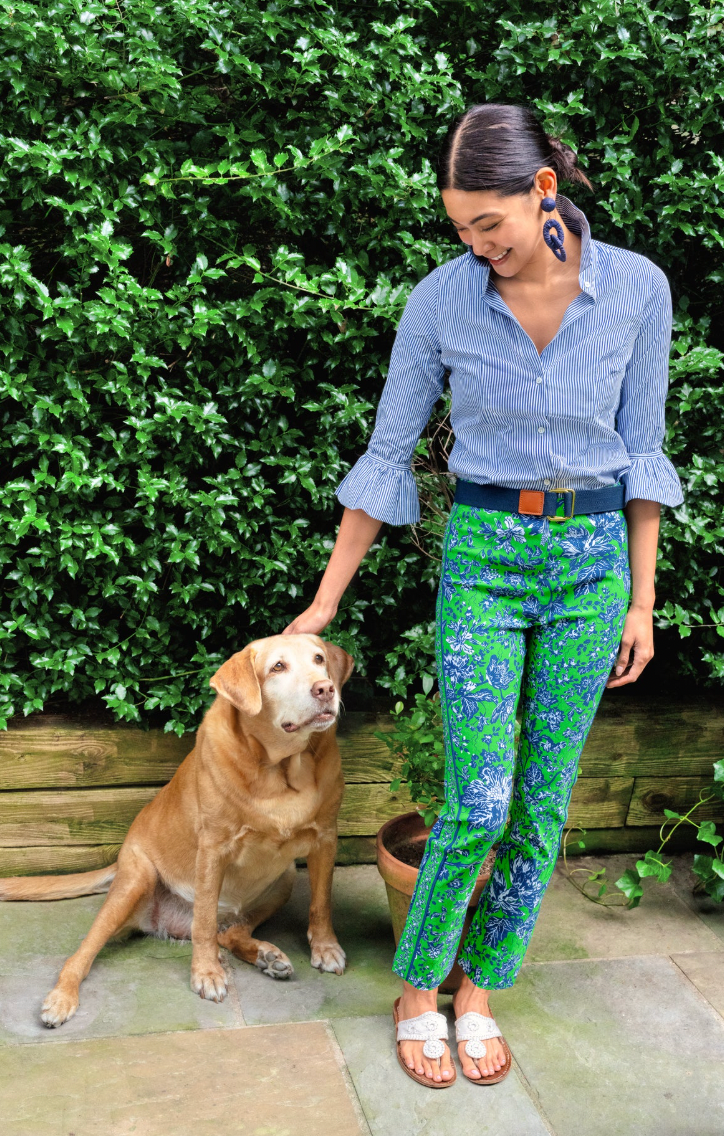 GRETCHEN SCOTT GRIPELESS PULL ON PANT ENGLISH GARDEN