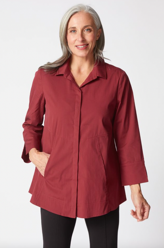 HABITAT TRAVEL SHIRT WINE RED