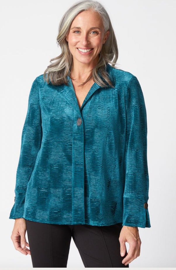 HABITAT BUTTON VELVET SHIRT JUNIPER