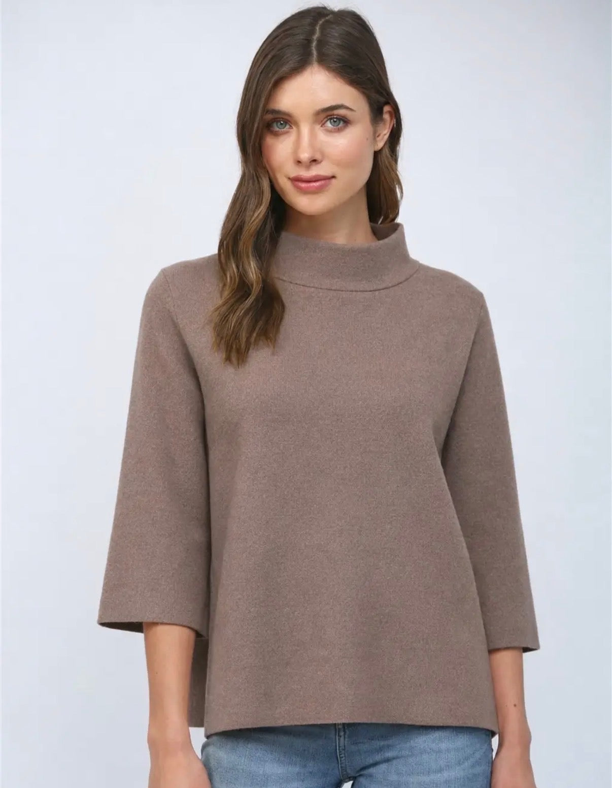 Mock Neck Pullover Sweater