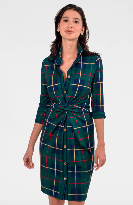 GRETCHEN SCOTT PLAIDLY COOPER TWIST & SHOUT DRESS