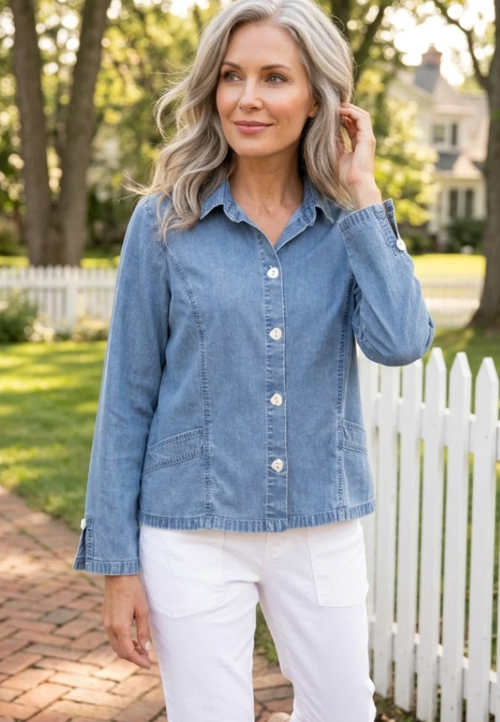 Habitat Stretch Lt Denim Cafe Shirt