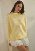 EVERYDAY COZY KNIT STRIPED SWEATER YELLOW - COMING SOON
