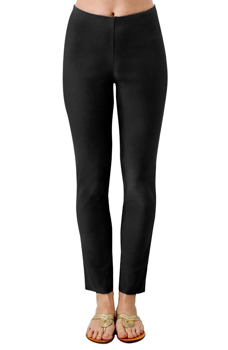 GRETCHEN SCOTT GRIPE - LESS PULL ON PANT SOLID BLACK