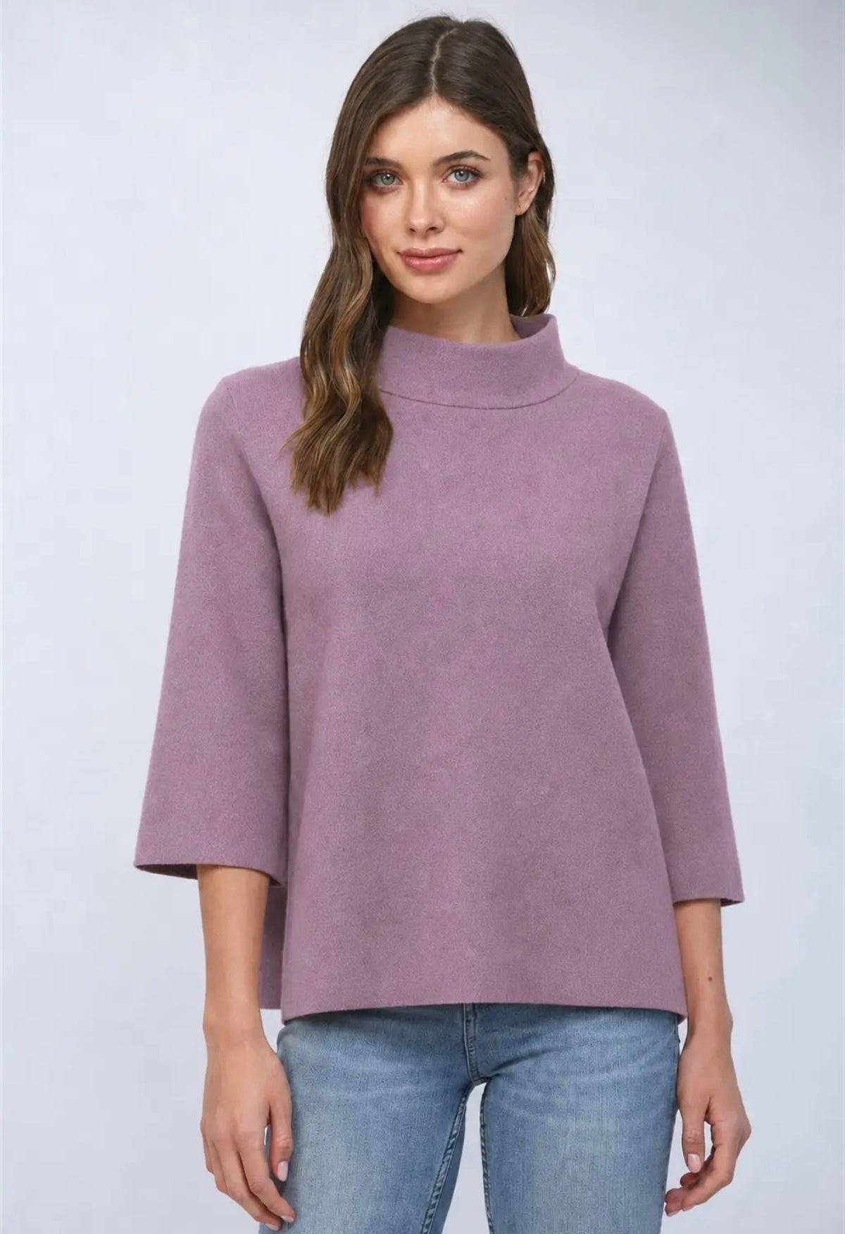 Mock Neck Pullover Sweater