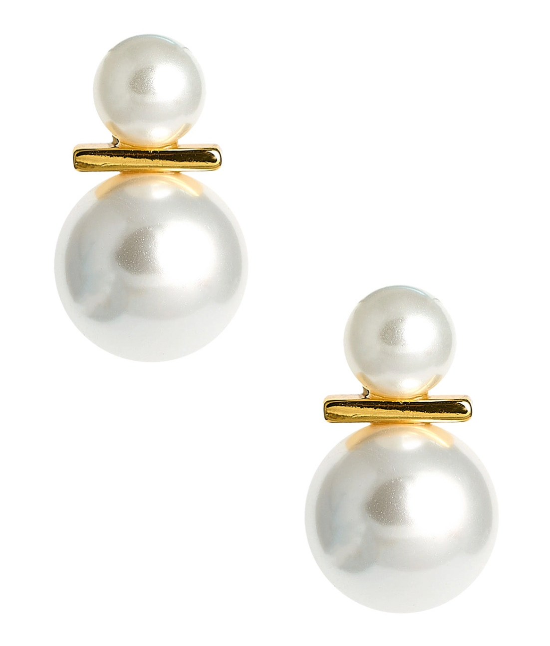 JIMMY GOLD PEARL STUD EARRINGS