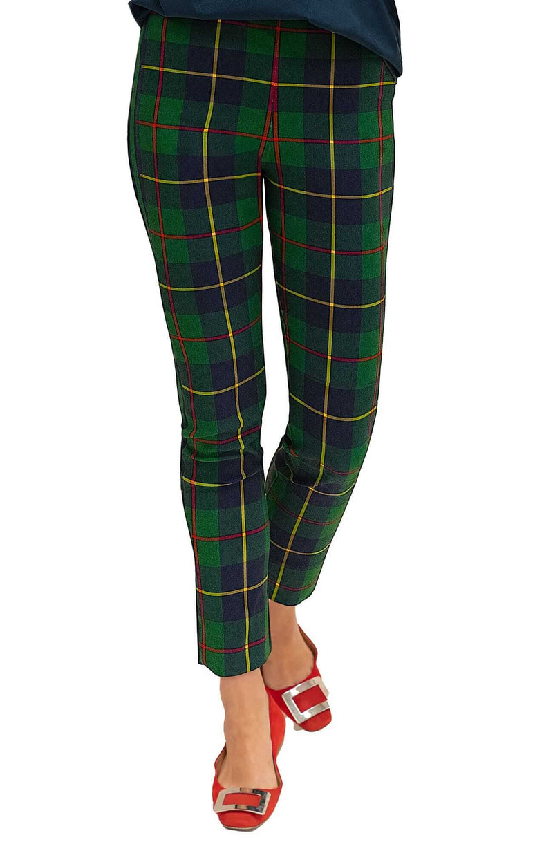 GRETCHEN SCOTT GRIPE - LESS PULL ON PANT PLAIDLY COOPER