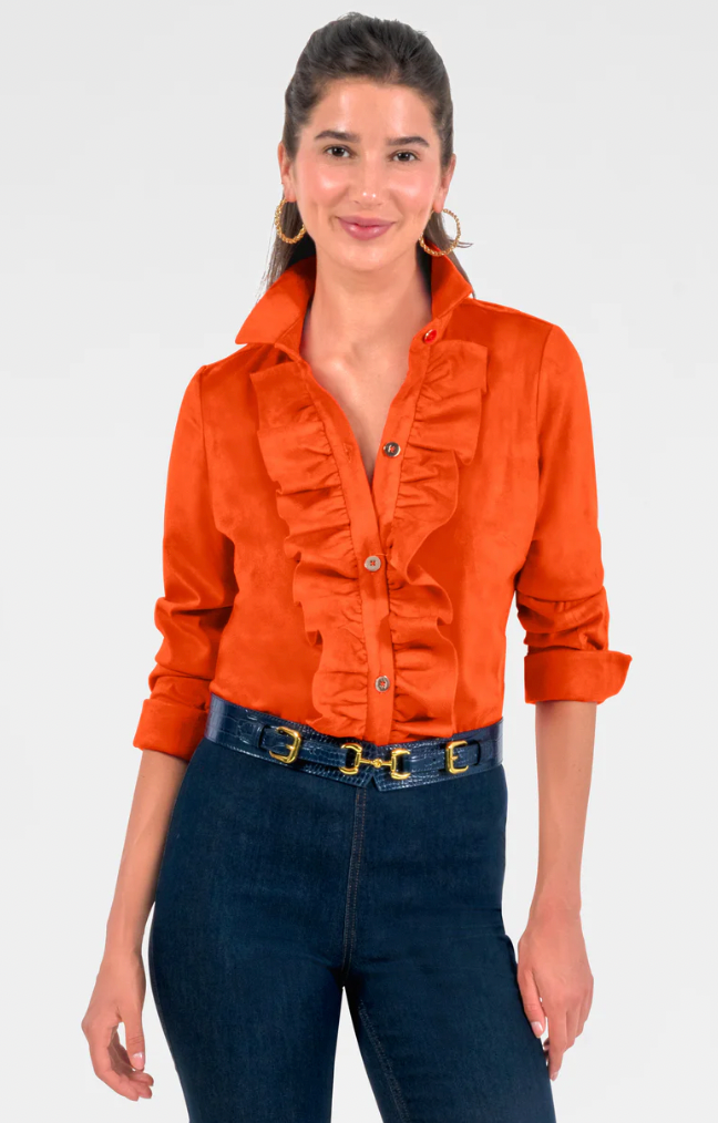GRETCHEN SCOTT RUMBLE BLOUSE SUEDE OR