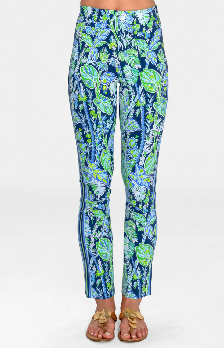 GRETCHEN SCOTT GRIPELESS PULL ON PANT VINTAGE VINES BLUE