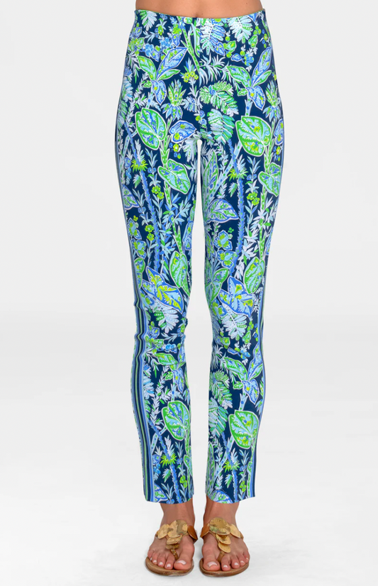 GRETCHEN SCOTT GRIPELESS PULL ON PANT VINTAGE VINES BLUE