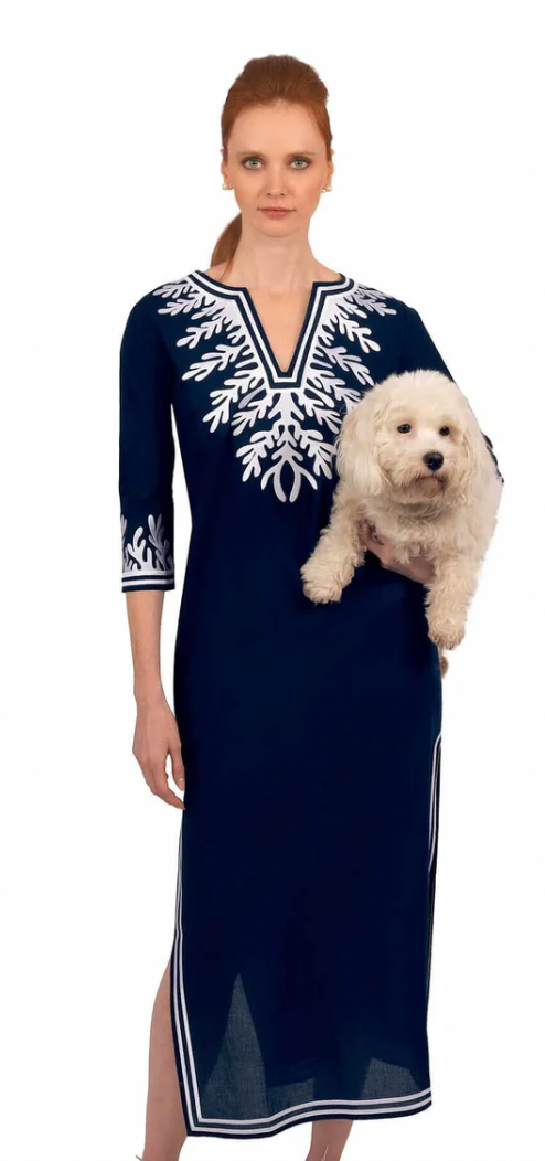 GRETCHEN SCOTT EMBROIDERED REEF TUNIC DRESS