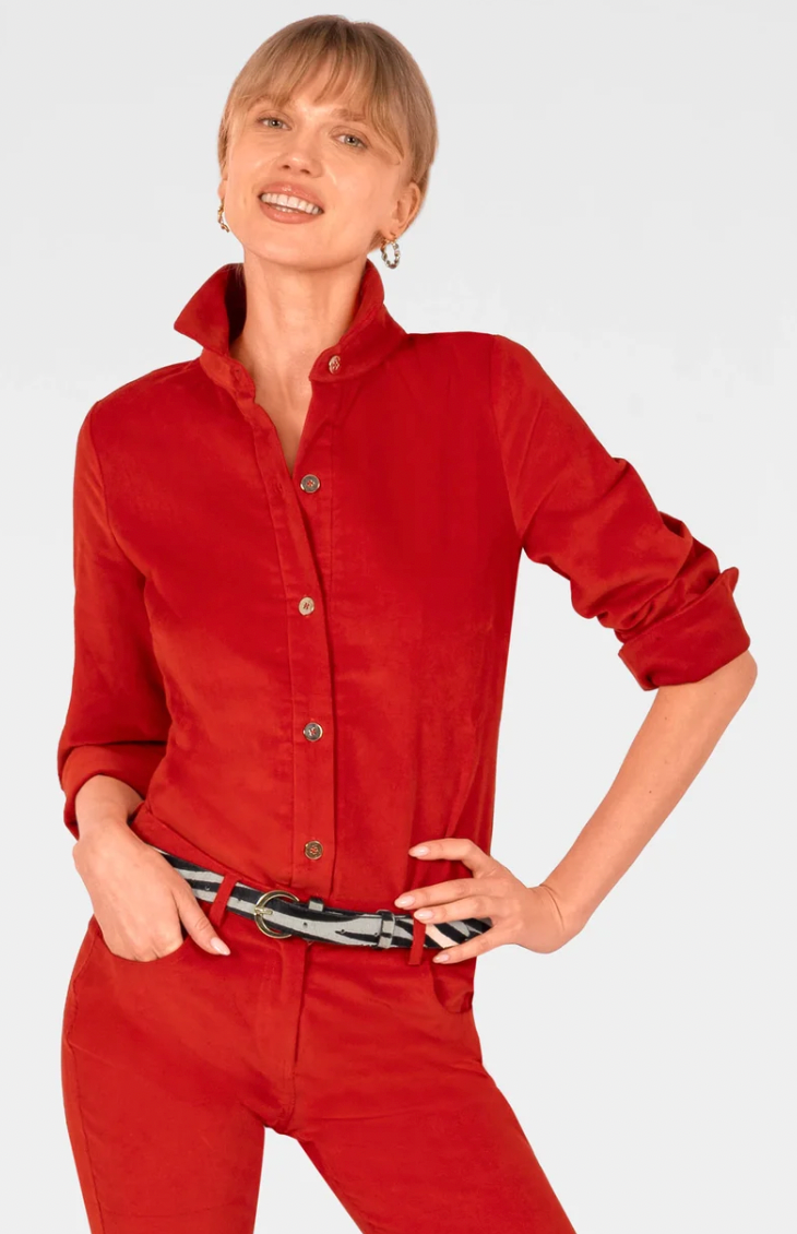 Gretchen Scott Designs Boyfriend Shirt Corduroy