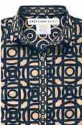 Gretchen Scott Designs Boyfriend Shirt Aubazine Navy