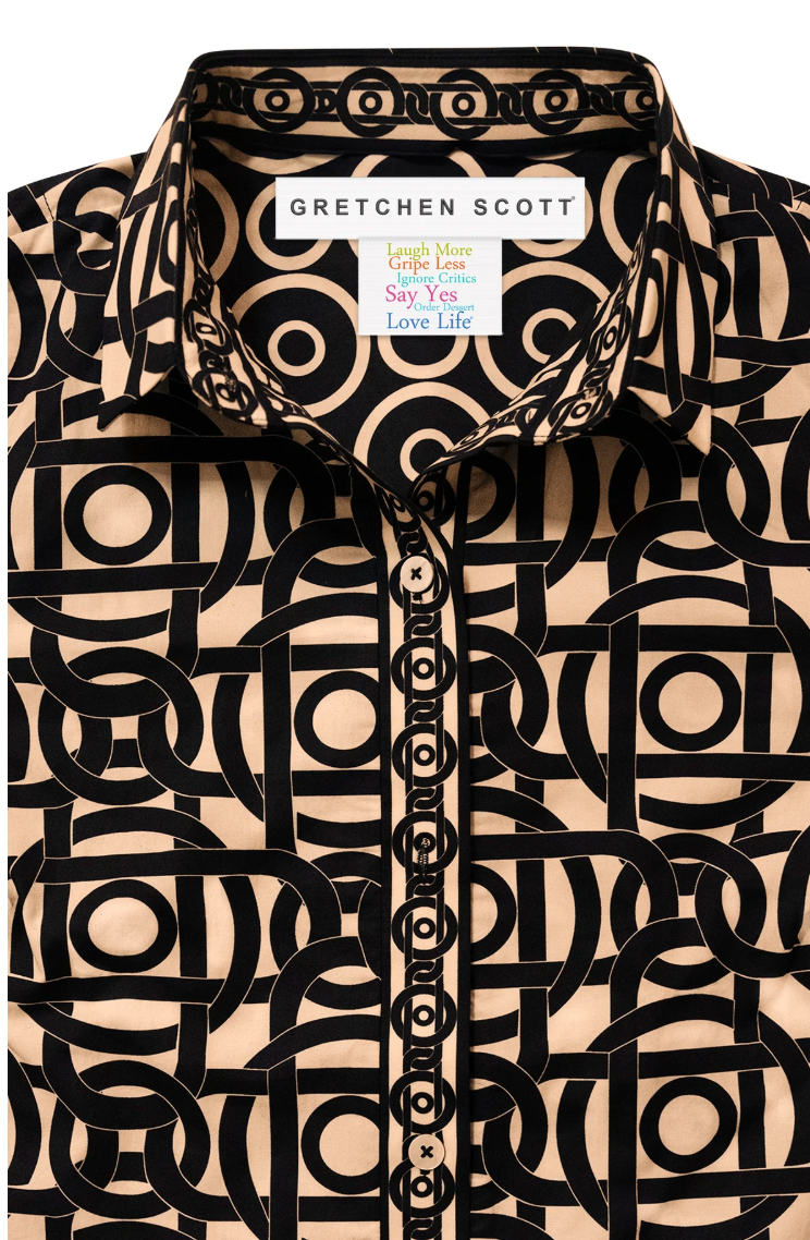 Gretchen Scott Designs Boyfriend Shirt Aubazine Black