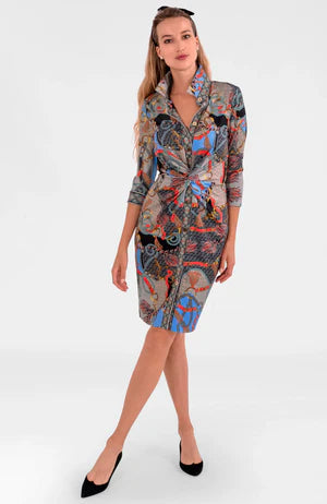 GRETCHEN SCOTT TWIST & SHOUT DRESS DITTO BLK